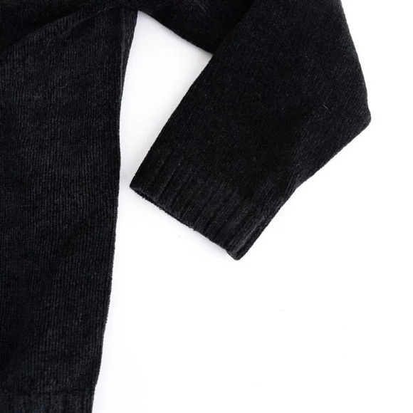 Vintage Allison Daley Black Zip Cardigan Holiday Snowflakes Festive Sweater L - Picture 8 of 16